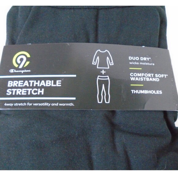 C9 Champion Girls Base layer Duo Breathable Stretch Thermals Large Black - Picture 3 of 3